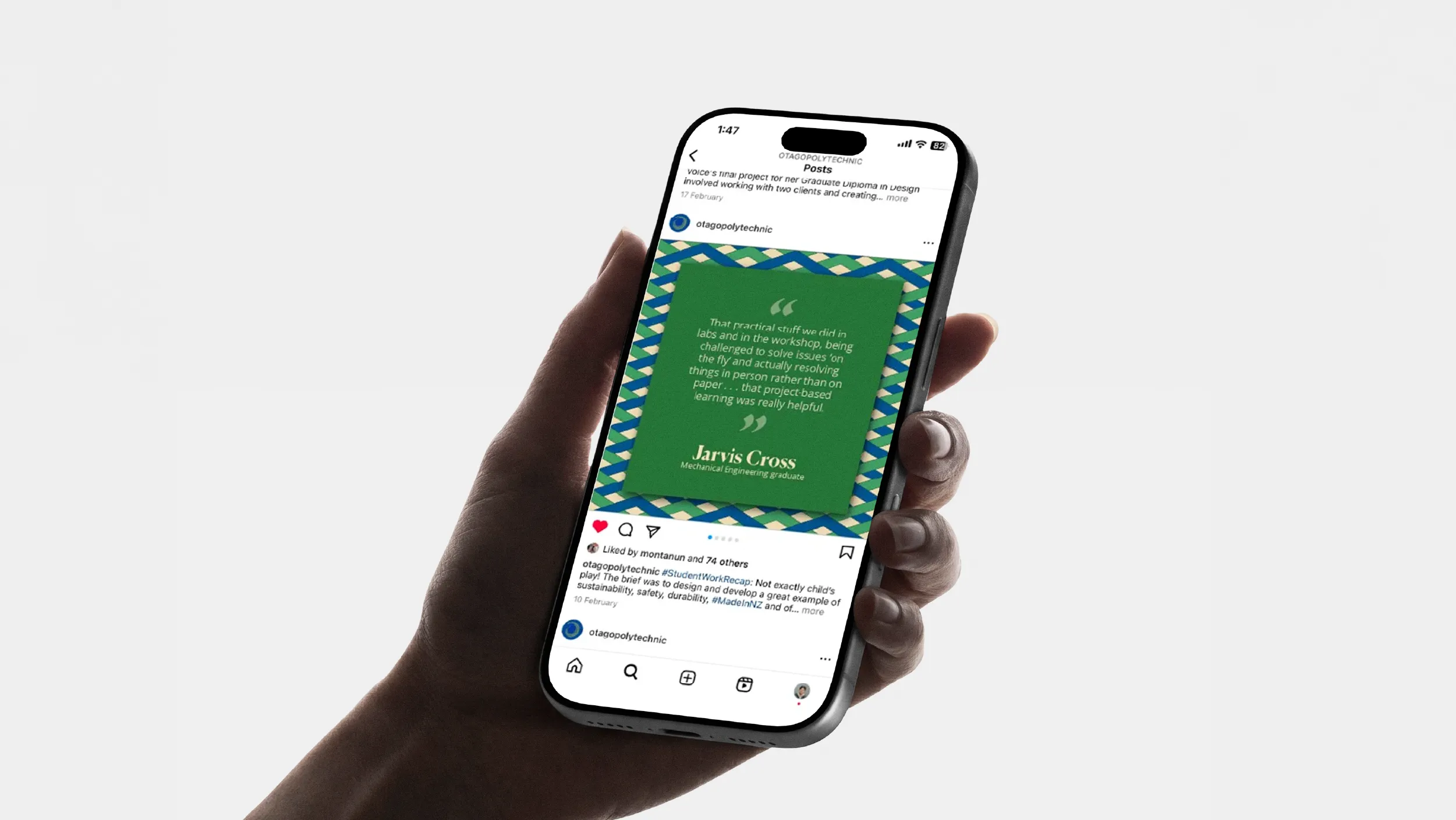 POV designed a modular social media template suite for Otago Polytechnic Te Pukenga, enabling the communications team to produce consistent, professional content across Instagram, Facebook, and LinkedIn at scale. Location: Dunedin, New Zealand POV New Zealand - www.pov.nz