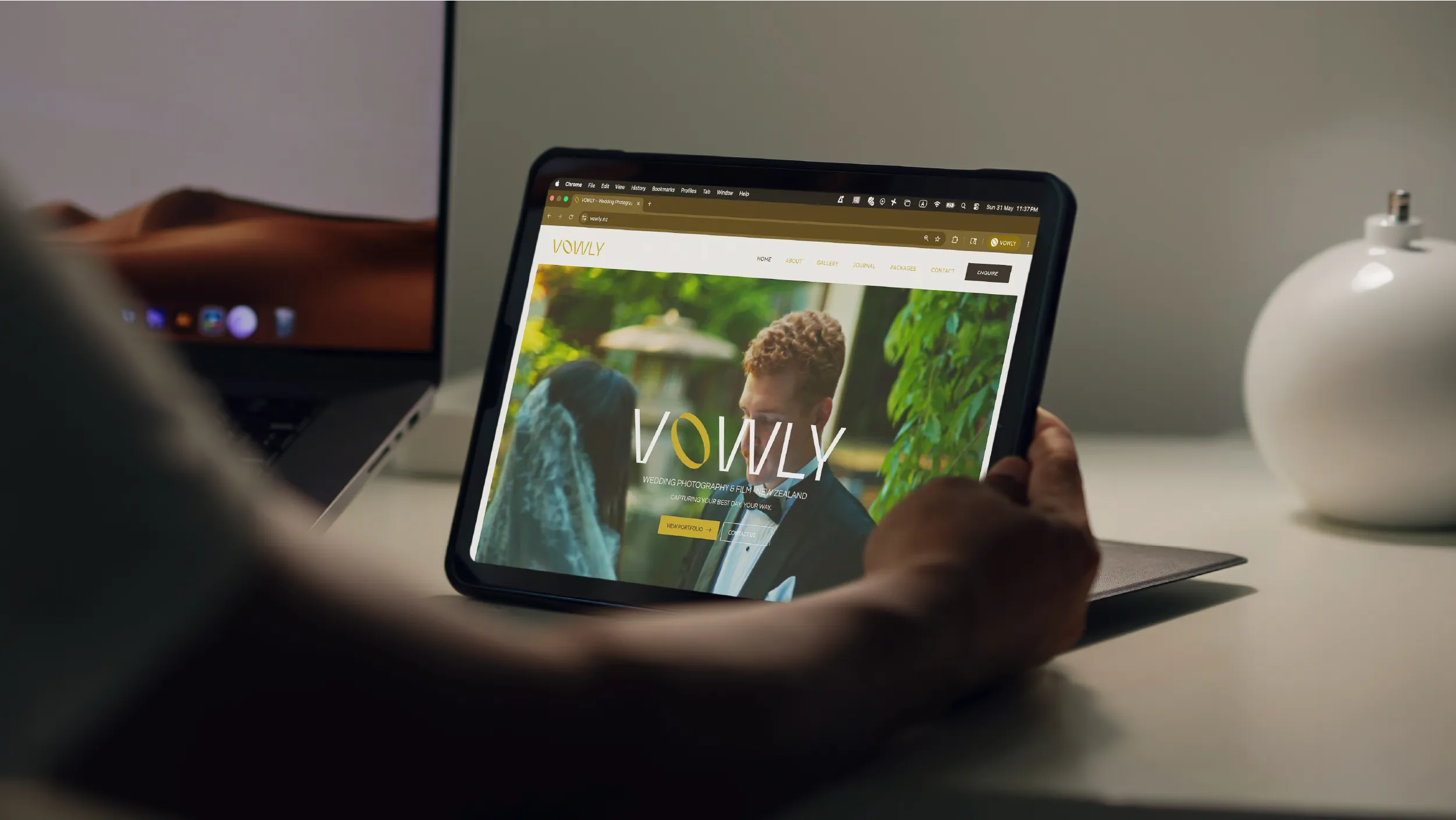 A new brand identity and visual system for a New Zealand wedding photography and film studio built on honesty. Designed by POV - www.pov.nz